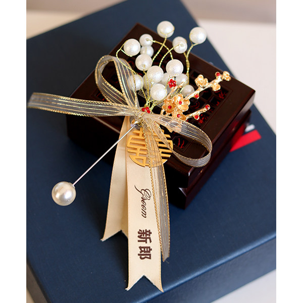 胸花结婚新郎新娘伴郎伴娘姐妹团襟中式婚礼胸花