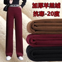 灯芯绒高腰阔腿裤女冬宽松显瘦垂坠感直筒裤