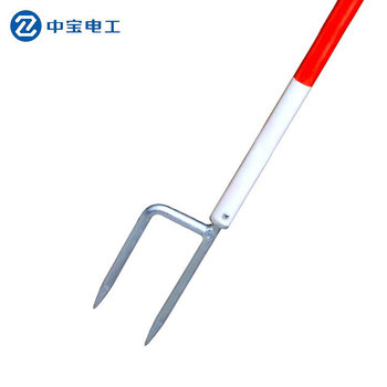 Zhongbao Electrician 1.2m fork-type safety bracket isolation net iron bottom fork-type fence pole ເຕືອນ​ໄພ​ການ​ກໍ່​ສ້າງ​ຮົ້ວ