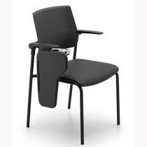 Black band armrest Reading chair with writing plate Office chair Comfort Study Chair Conference Chair Press Chair