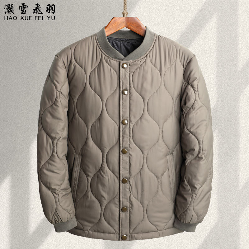 中老年人男冬装羽绒棉衣内胆男宽松爷爷小棉袄内穿加厚爸爸棉服男