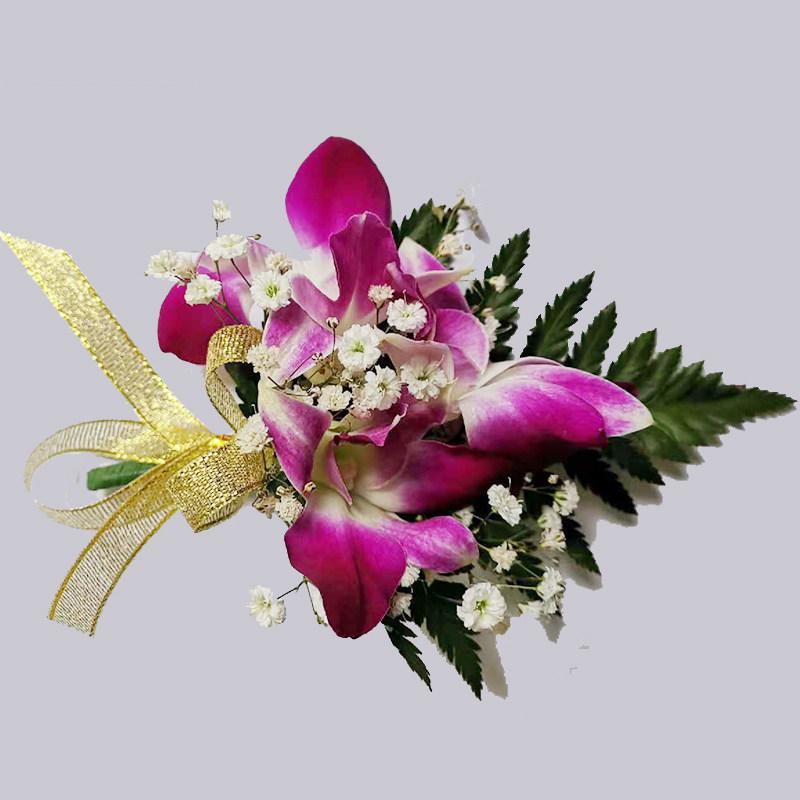 上海玫瑰杨兰胸花鲜花嘉宾胸花磁铁别针胸花商务庆典开业年会议