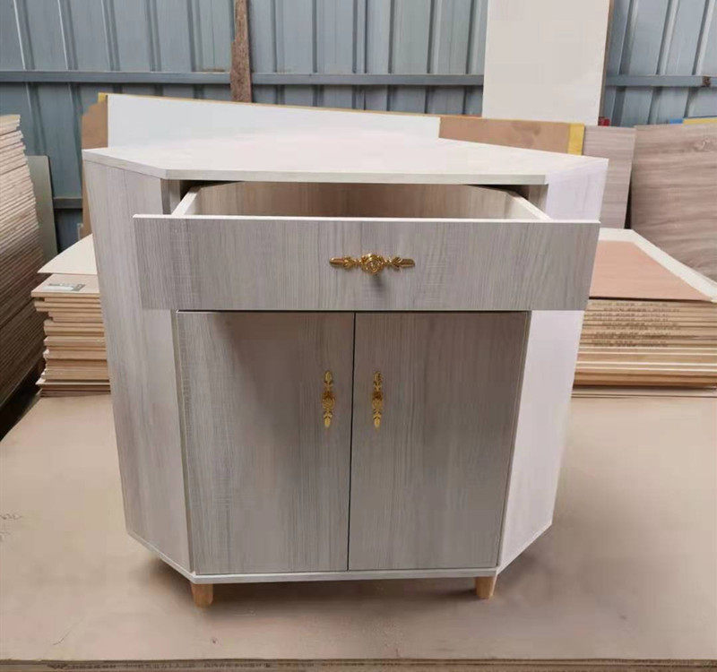 转角墙角柜带抽屉实木拐角边角三角形收纳客厅角柜