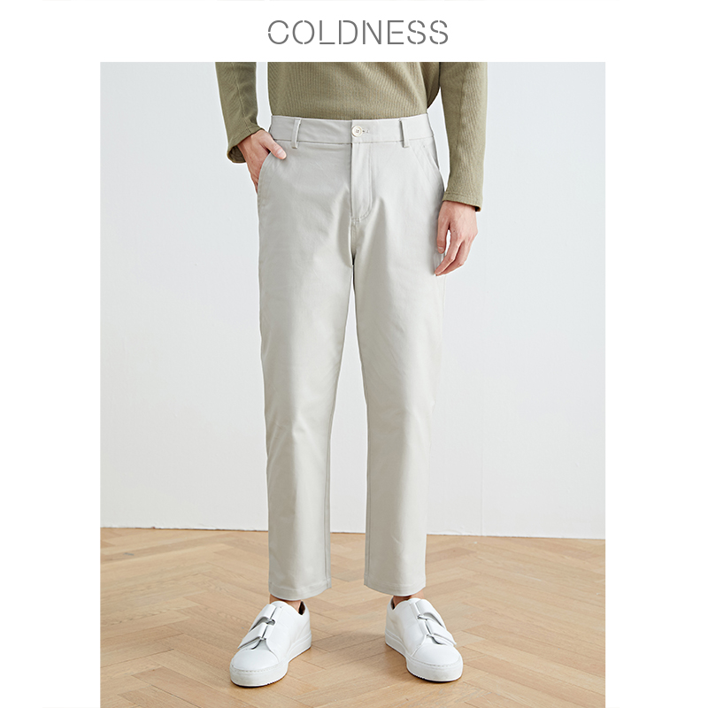 COLDNESS 300g重磅精梳棉面料 春季新款裤子挺括质感九分休闲裤男