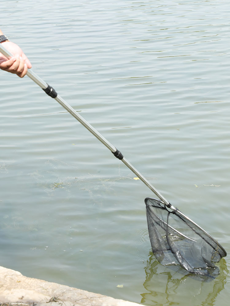 鱼网不锈钢钓鱼抄网鱼具网兜可折叠伸缩超网操网抄网