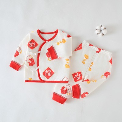 新生宝宝A类纯棉秋冬保暖分体套装