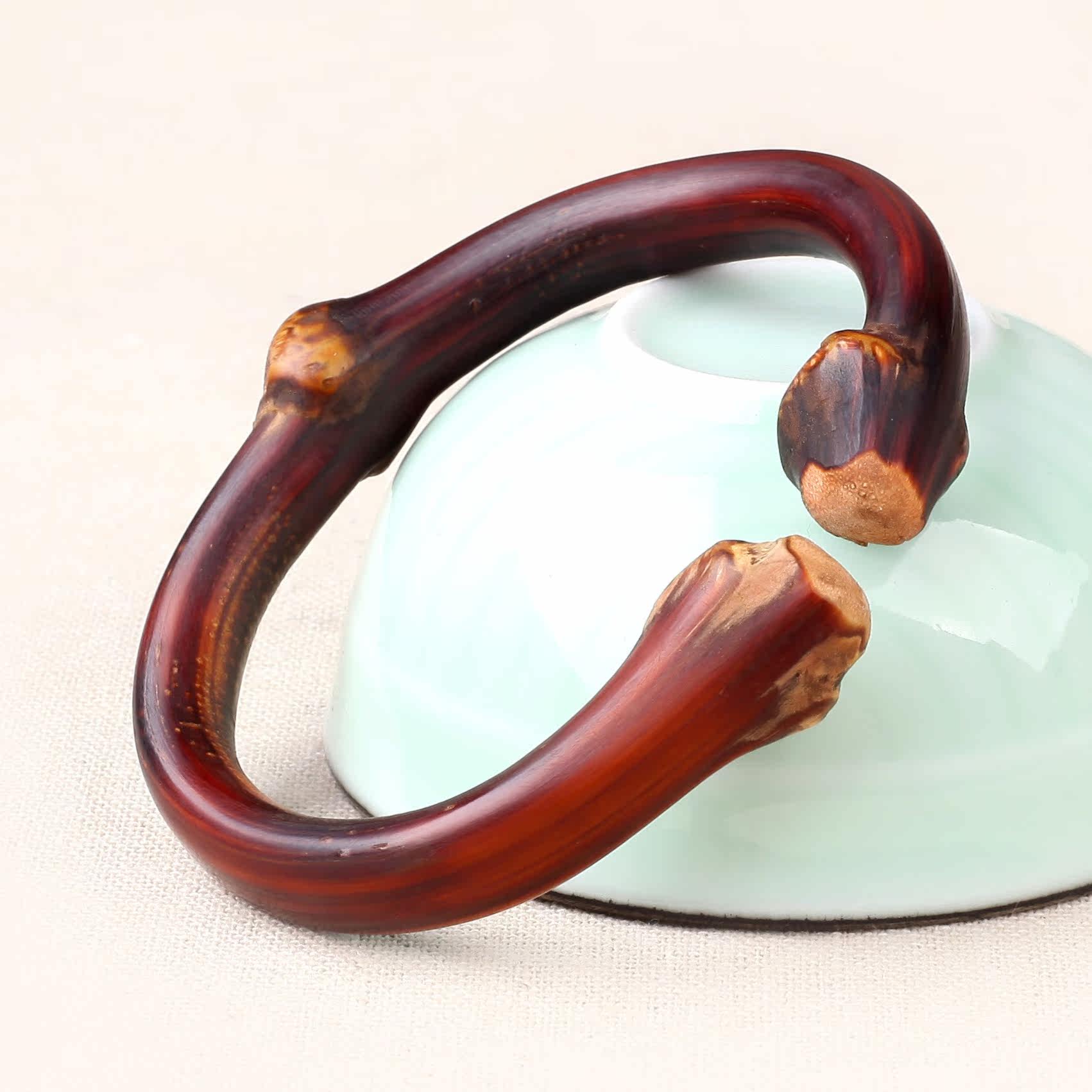 knjewelry酷妮天然金刚手镯黑藤药藤镯男女款西藏手镯