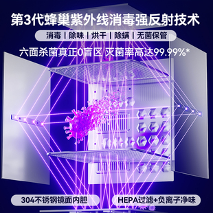 英氏Yeehoo奶瓶消毒柜三合一喂养台烘干紫外线婴儿宝宝专用恒温壶