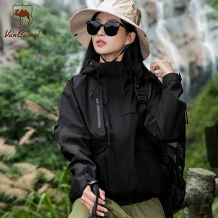 西域骆驼冲锋衣秋季新款美式潮牌机能工装夹克男女户外登山服外套