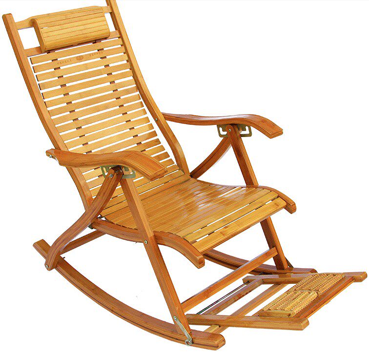 帝喜 竹椅子竹摇椅折叠椅躺椅1午休椅 户外摇椅沙发椅午睡椅夏凉