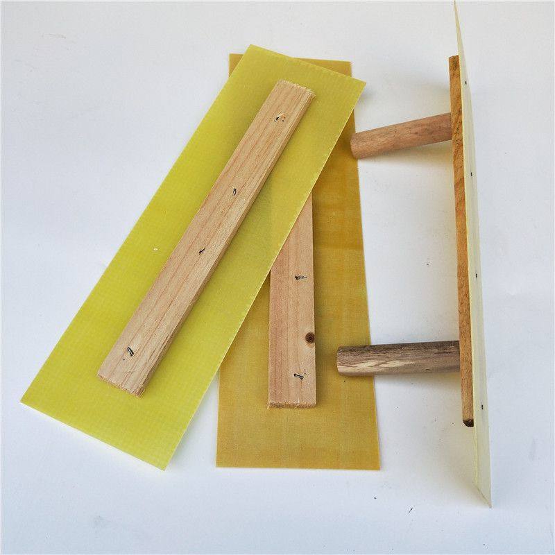 塑料大板腻子刮刀油工黄色找平工具刮板批灰大泥板