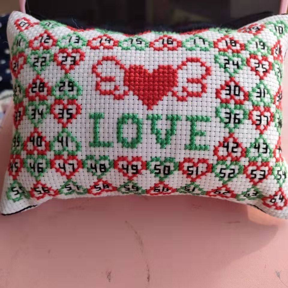 十字绣彩虹数字针插针材料diy手工分线理线双面十字绣套件