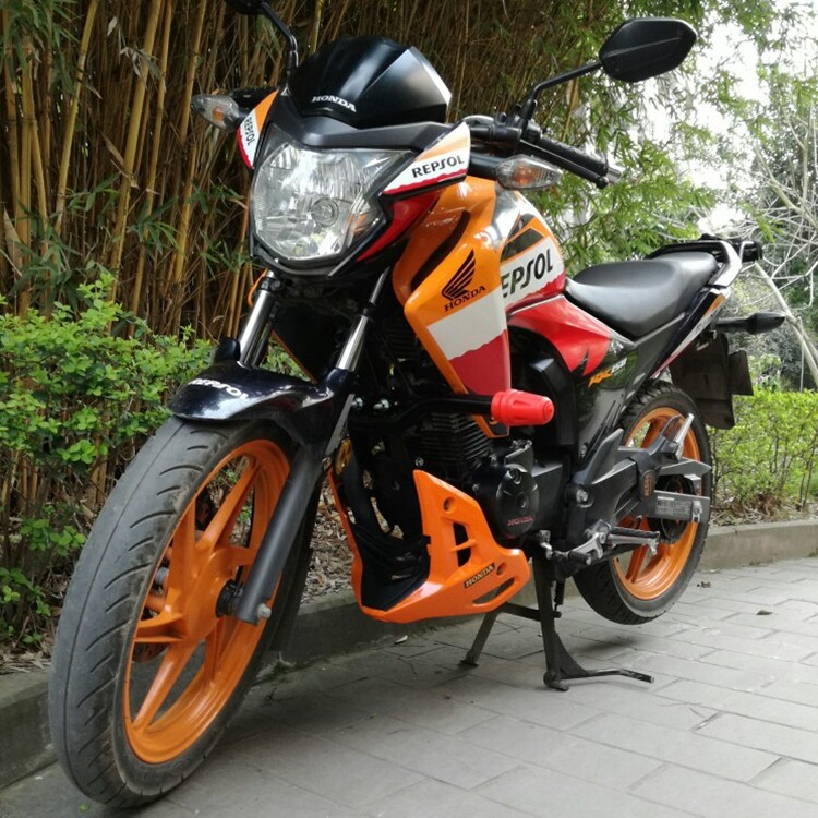 适用于五羊本田wh150-3彪影x150保险杠幻影战神前护摩托车保险杠