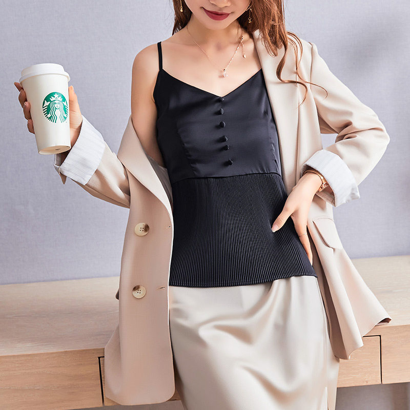 西装吊带内衬面的里面西服职业背心针织内搭女背心吊带