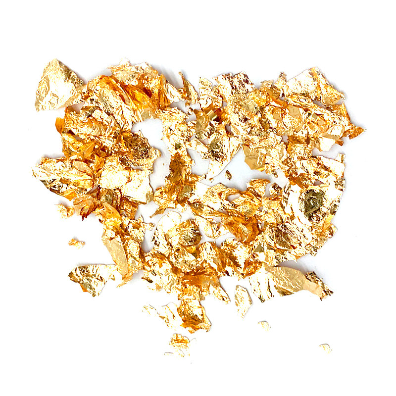 24k碎赠真金金薄箔纸金箔纸纯金含金量金泊碎装饰金箔