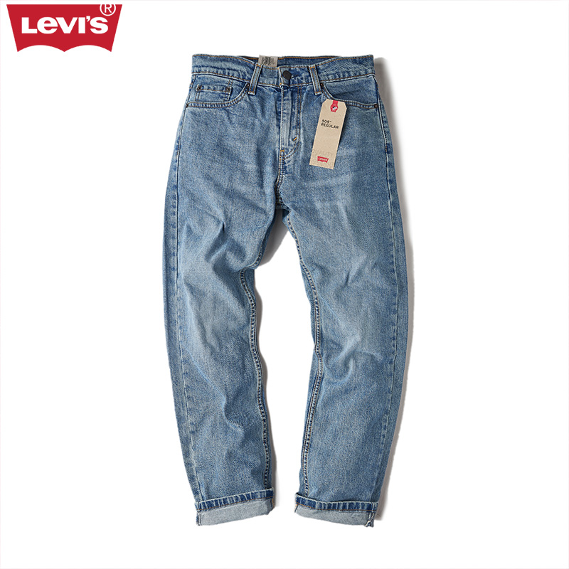 美国专柜Levi's李维斯 505系列男款浅色色直筒牛仔裤 00505-1456