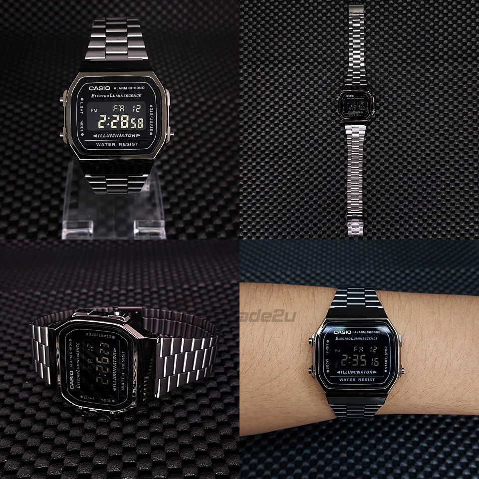 复古小方块 纯黑有格调 卡西欧casio 电子手表男a168wgg - 女性在线