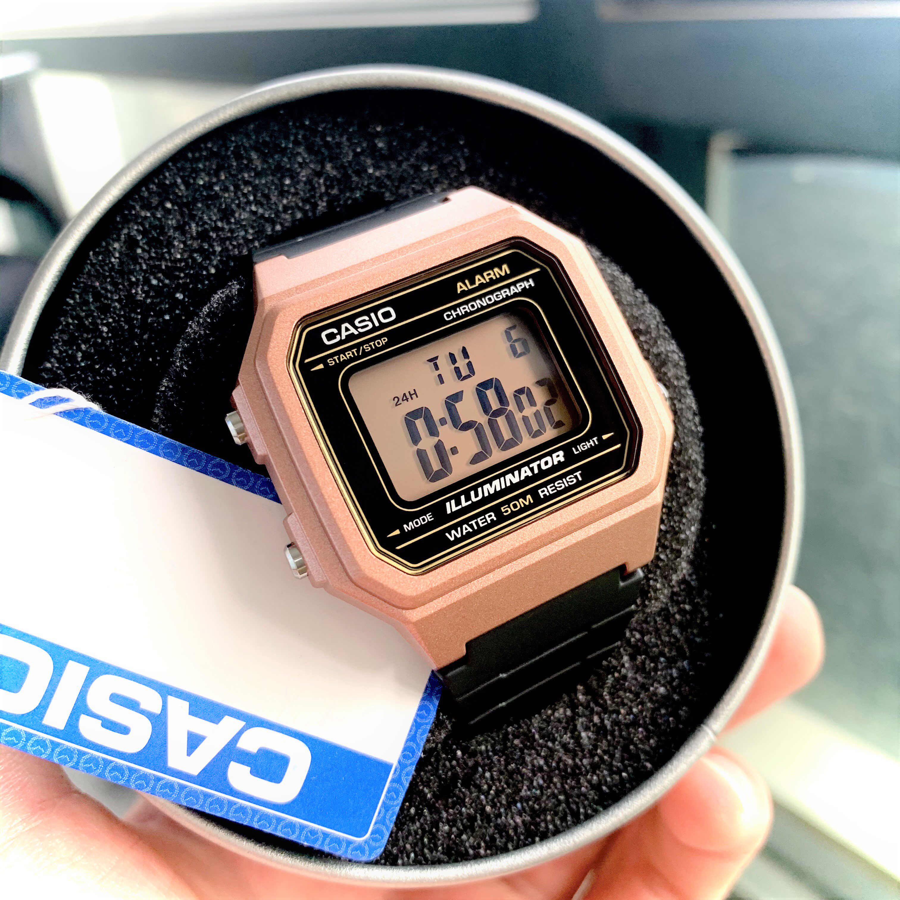 卡西欧数显复古小方方块电子石英表运动防水手表日韩腕表