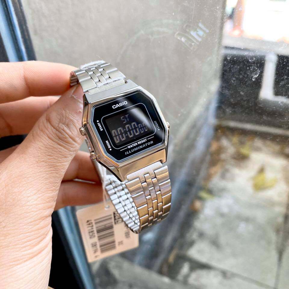 卡西欧复古中性金表方形时尚数字电子表手表a158wa-1w/a168wg-9w