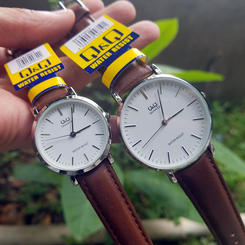 日本代购 西铁城猎鹰Q&Q文艺情侣 大表盘手表V996-304/q979j301