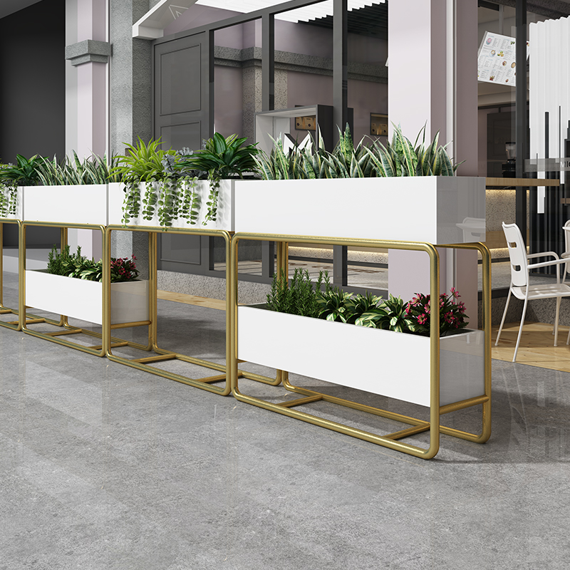 铁艺餐厅隔断花架围栏户外花箱隔栅室外阳台花架