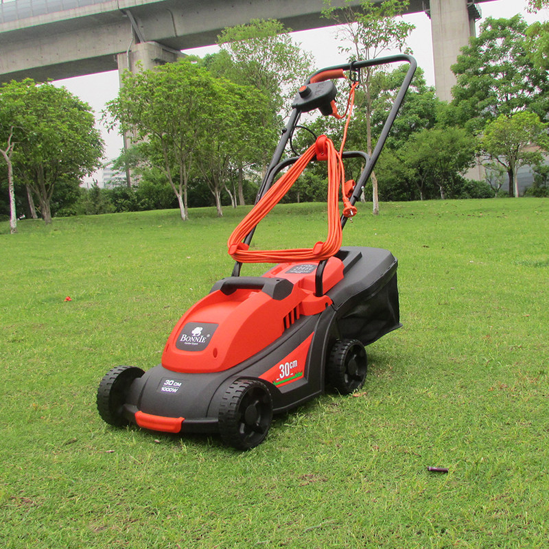 美国bonnie电动割草机手推草坪机家用剪草机除草机1000w割草机