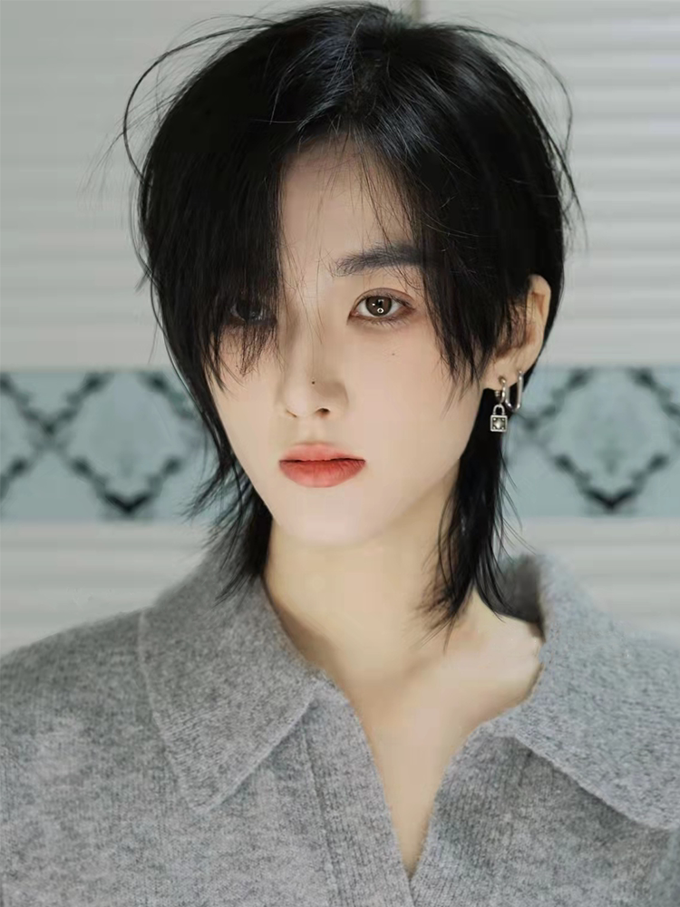 假发长发日系帅气狼尾鲻鱼头中刘海舞台道具日常整顶假发