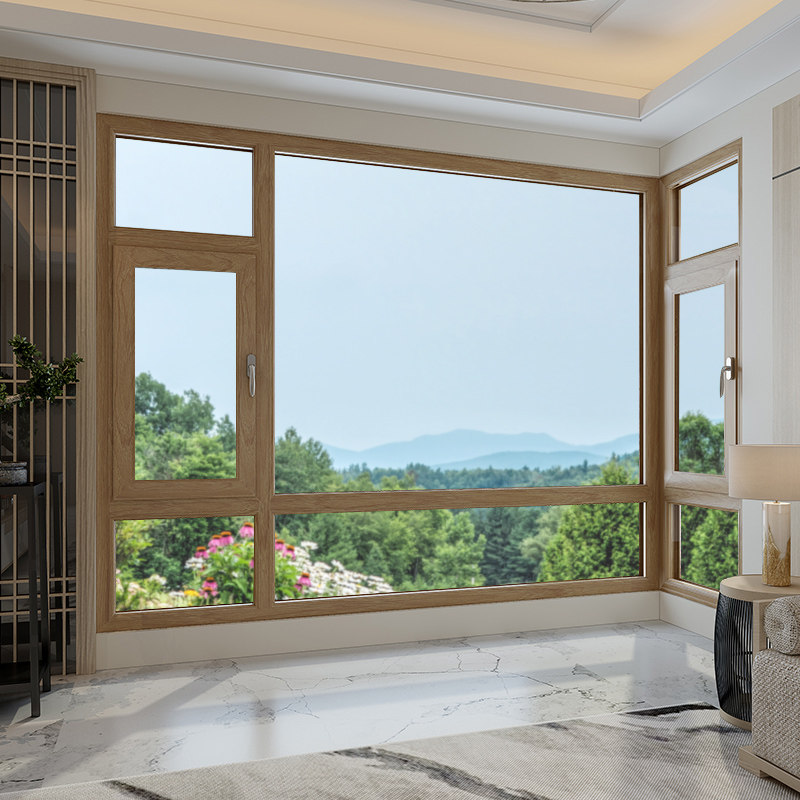 北京富贵花断桥铝门窗厂家铝合金封阳台别墅平开落地隔音窗户定制