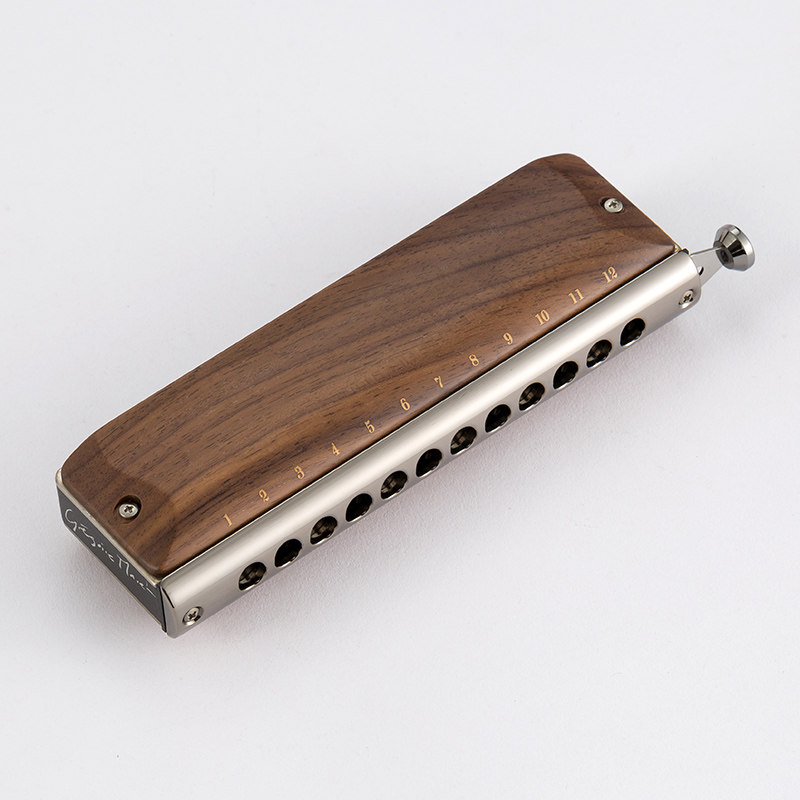 suzuki日本原装铃木g-48w木质盖板12孔男士半音口琴