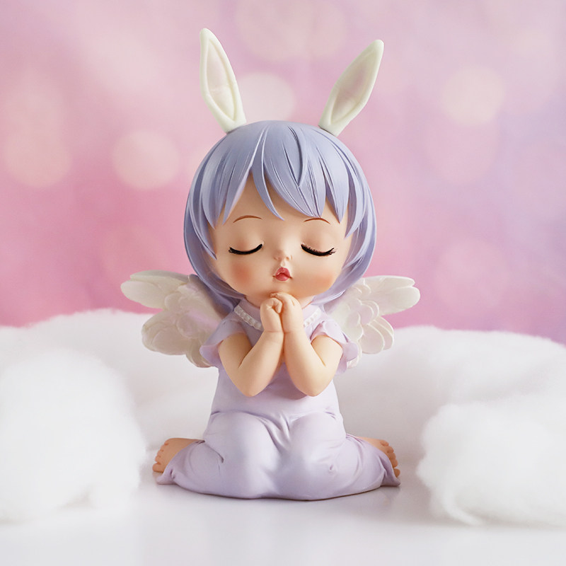 卡通创意可爱祈祷安妮蛋糕摆件公主少女情人节节日装扮用品