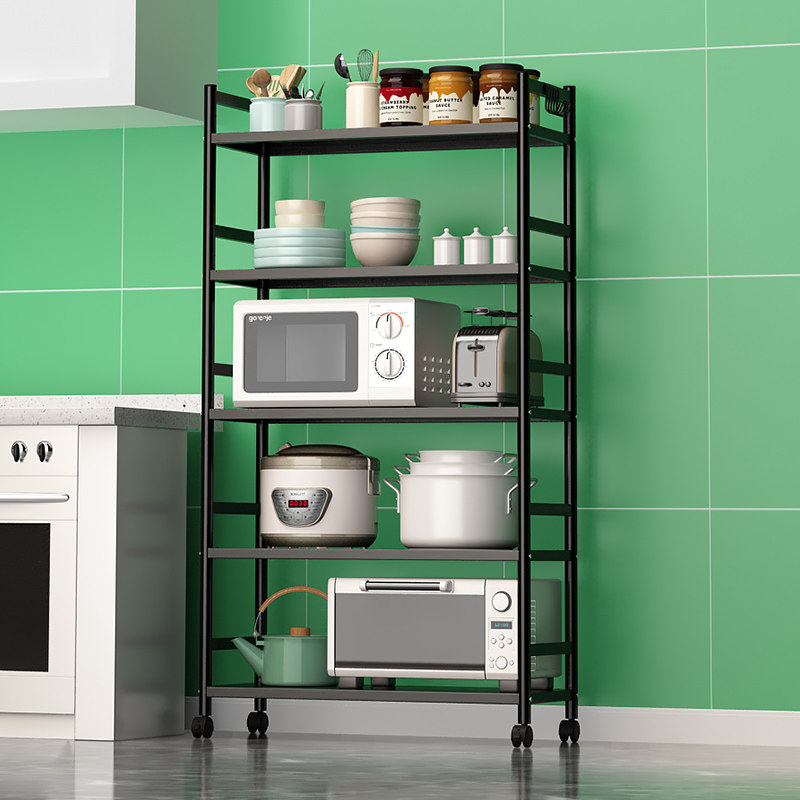 厨房置物架落地式多层微波微波炉炉架烤箱收纳架子厨房置物架
