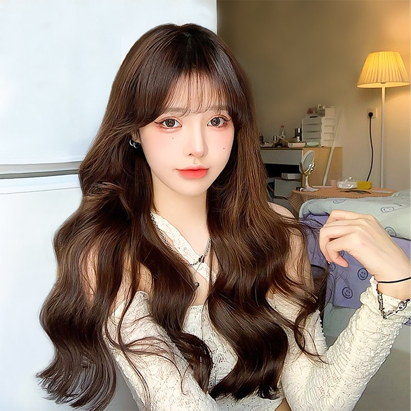 假发长发自然头套式长卷发大波波浪2021年时尚整顶假发