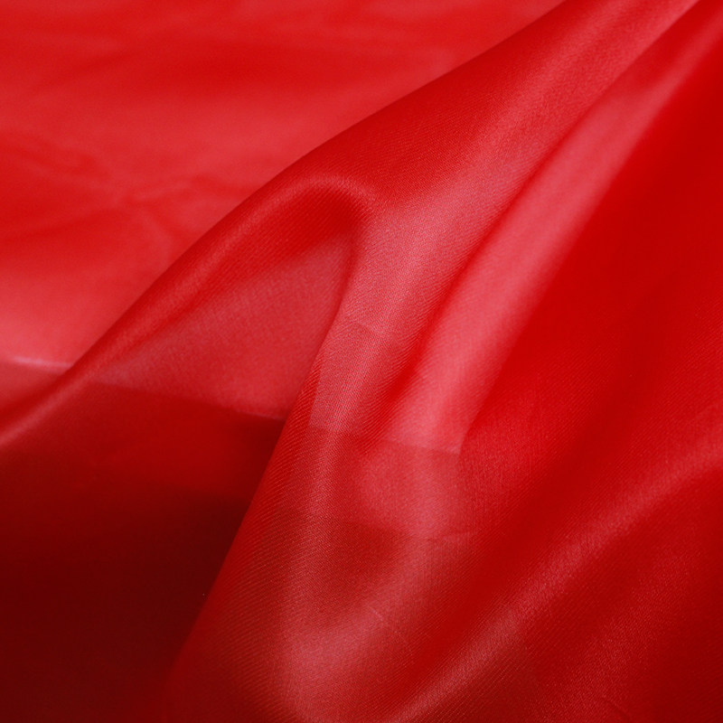 七彩之韵姆米品质纯色真丝欧根布料古风汉服旗袍海绵垫