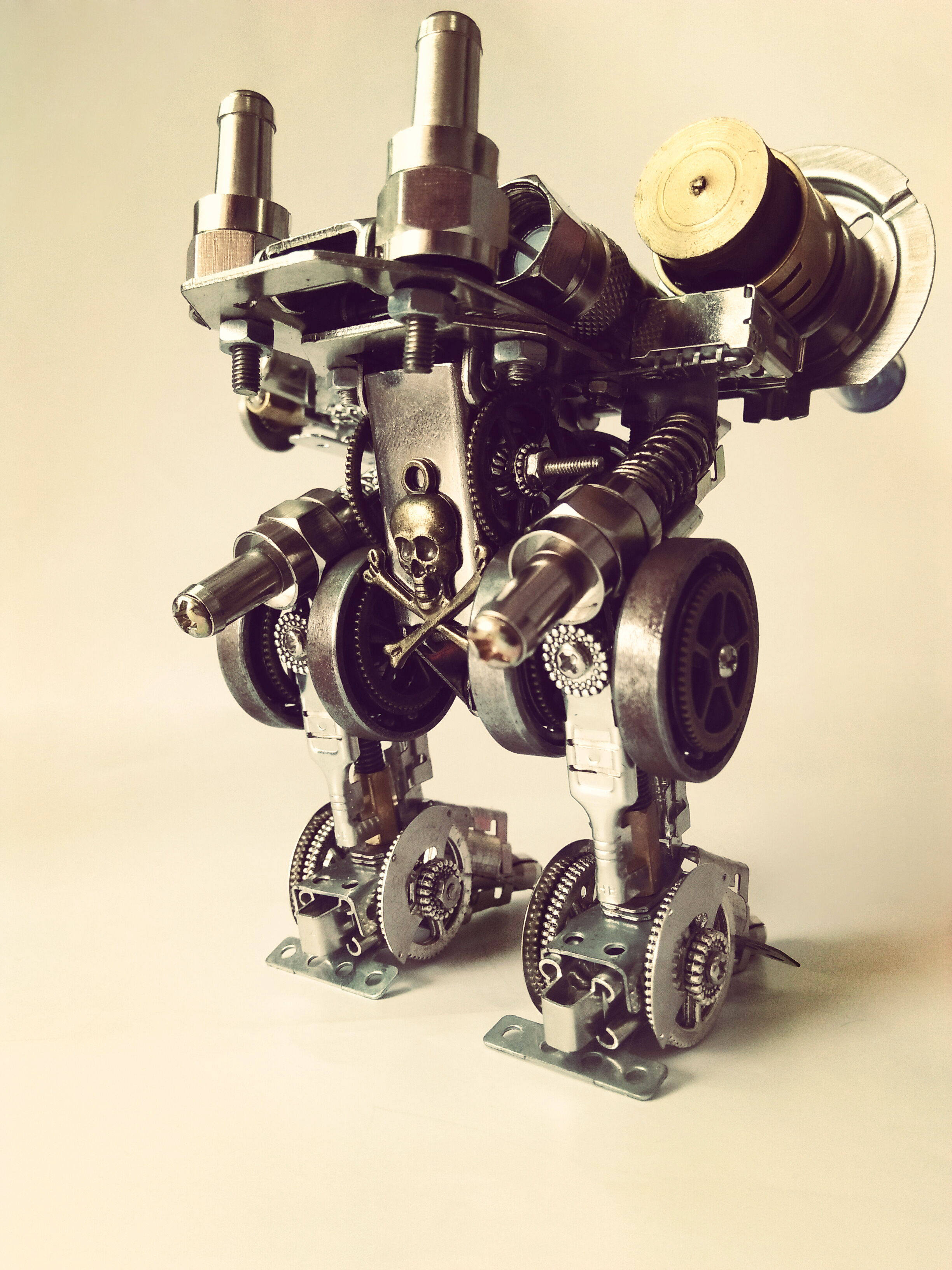 2019新品创意包邮原创蒸汽朋克风格机械战警摆件