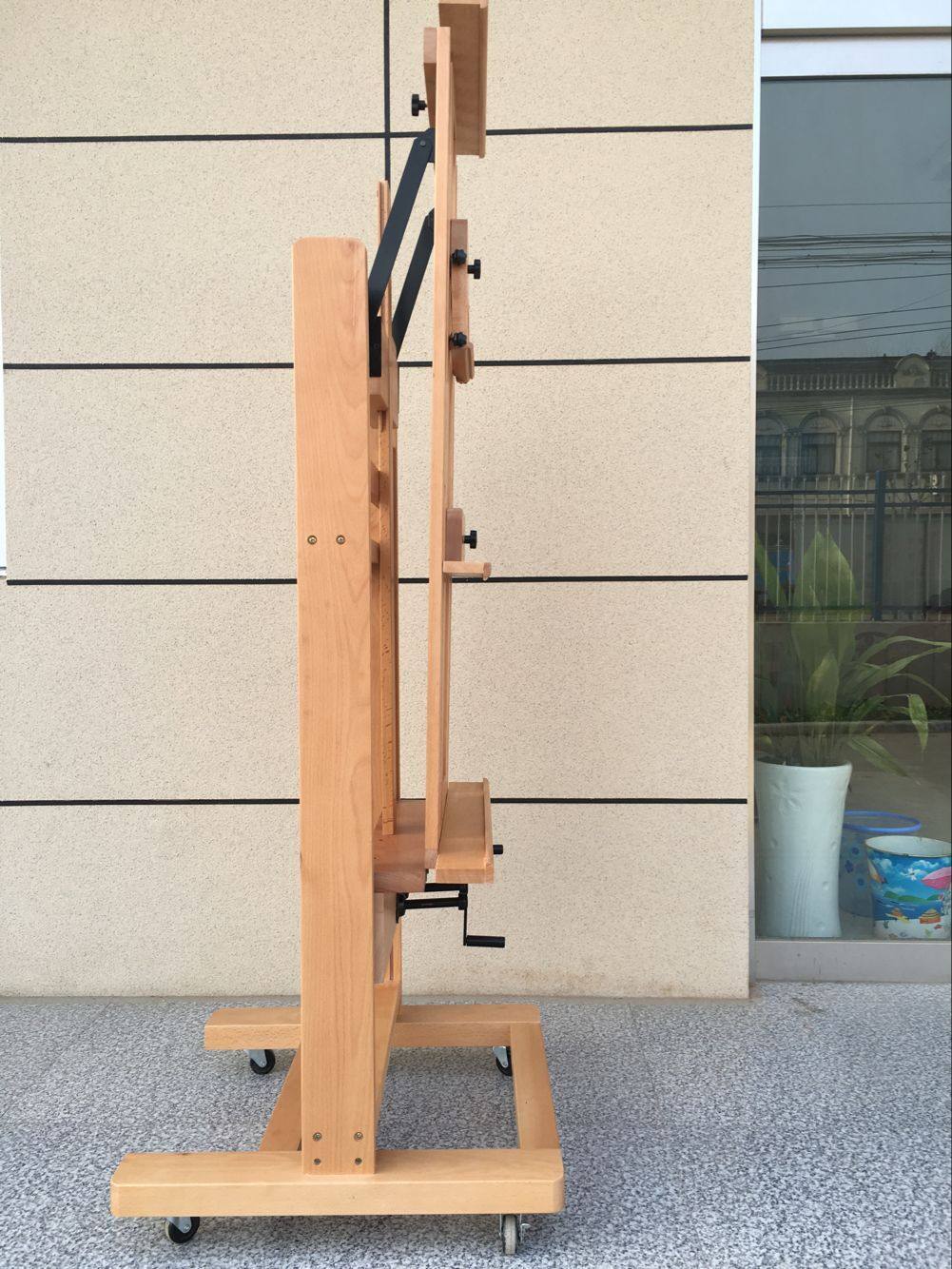 画架双摇红榉木制大画前倾折叠国画大型高档画板