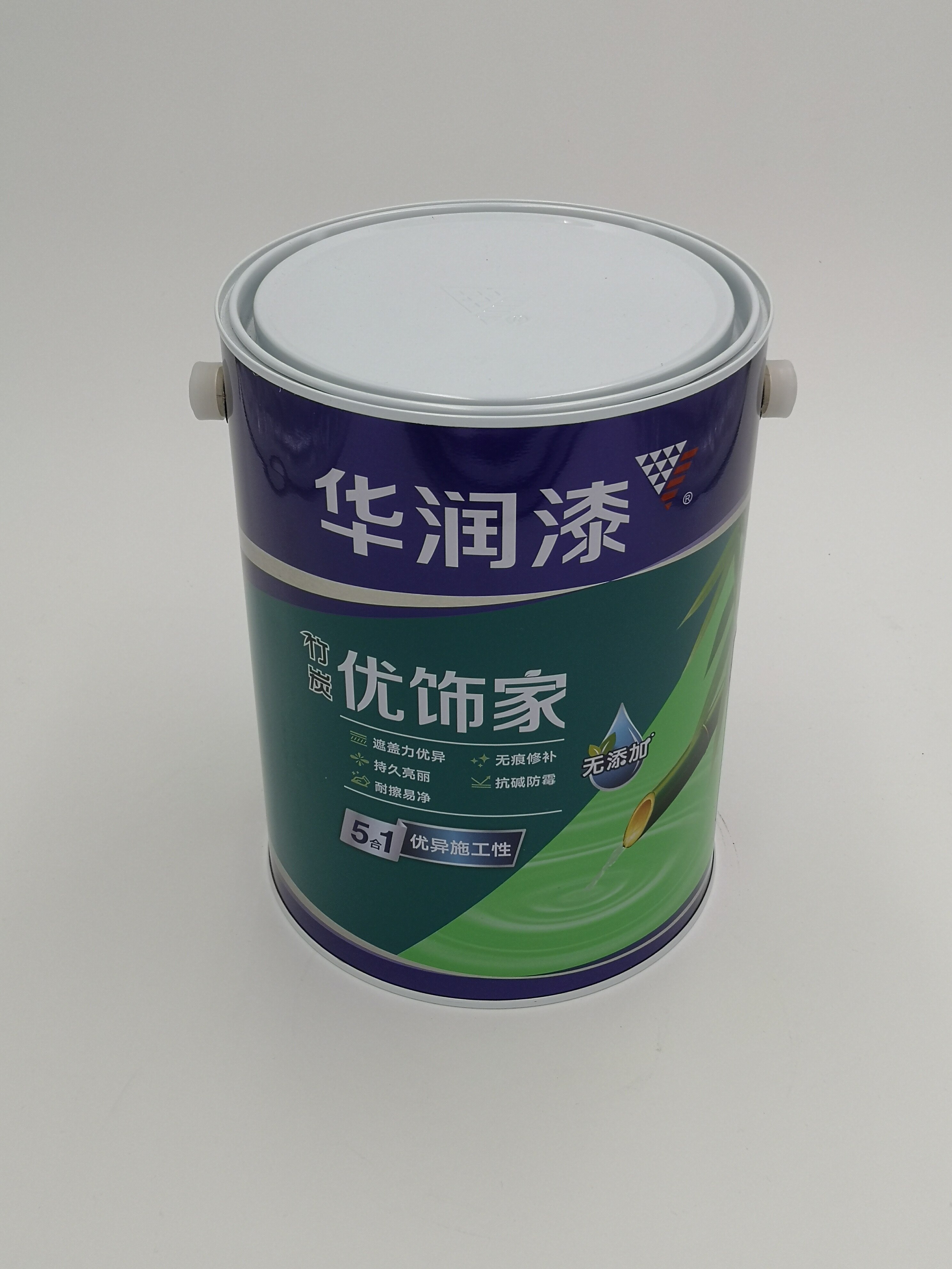 华润漆竹炭优饰家无添加五合一内墙乳胶漆墙面漆水泥漆18升环保漆