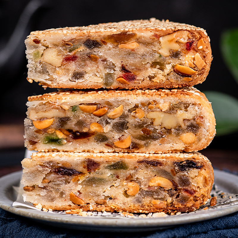 温州特产桥墩镇月饼手工传统老式五仁蛋黄散装月饼