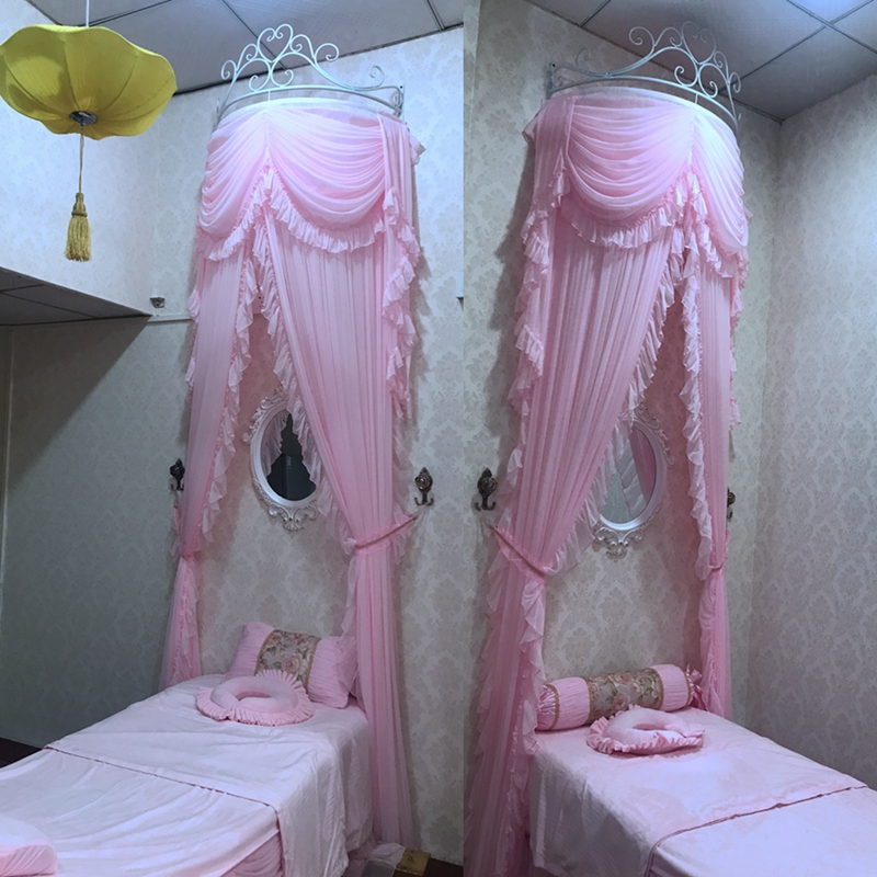 美容院床头皇冠纱幔床幔ins少女公主床幔