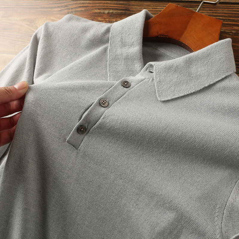 重磅无补 棉+莫代尔+山羊绒+羊毛 外贸男剪标尾货短袖翻领polo衫