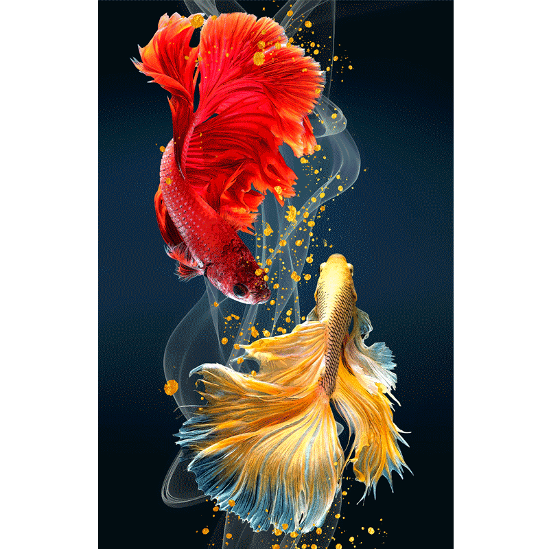 招财锦鲤十字绣2020新款线绣自己客厅卧室玄关十字绣套件