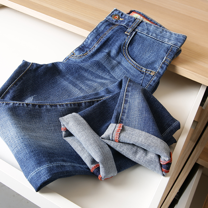 柜子出品J标撤柜修身小脚青年微弹时尚休闲牛仔裤春季薄款简约潮