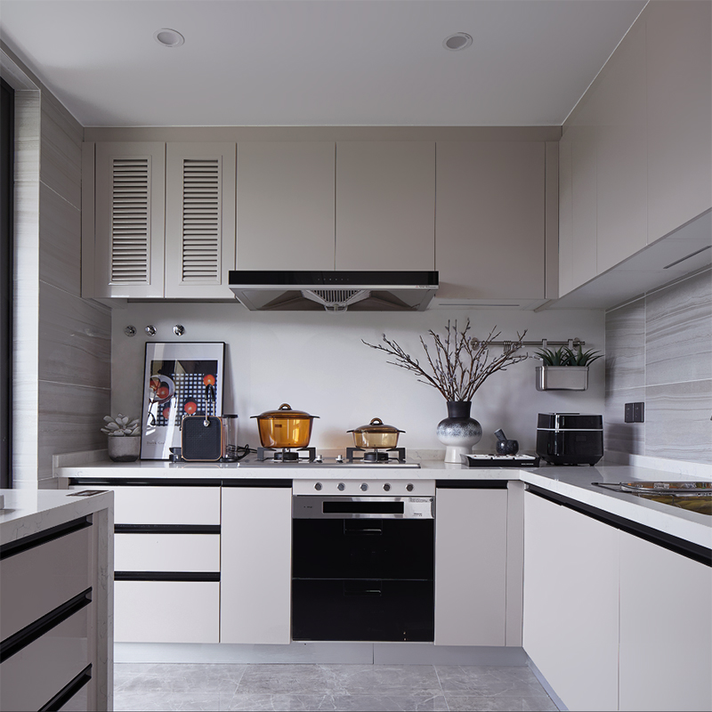 整体开放式厨房装修橱柜定做现代简约轻奢厨柜全屋定制整体厨柜