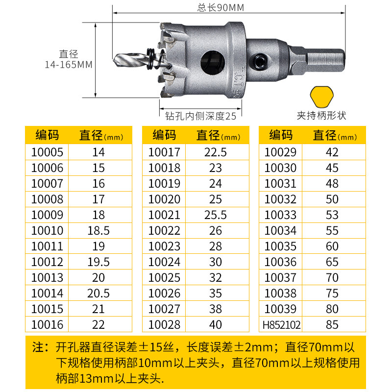 沪豪不锈钢开孔器 金属铁皮开口器打孔钻头铝合金厚铁板开孔器