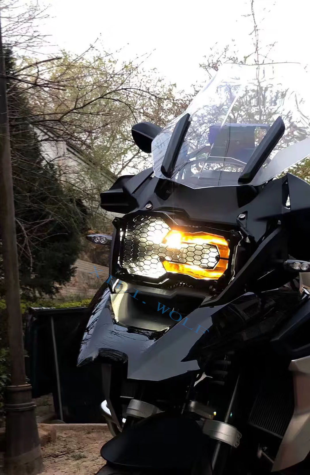 适用宝马r1250gsr1200gsadv水鸟改装快拆大灯保护摩托车车架