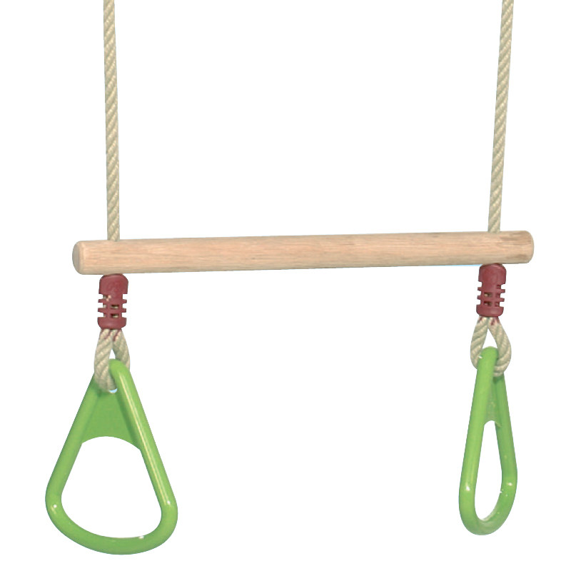 博海儿童圆棒塑料吊环室内户外体操秋千
