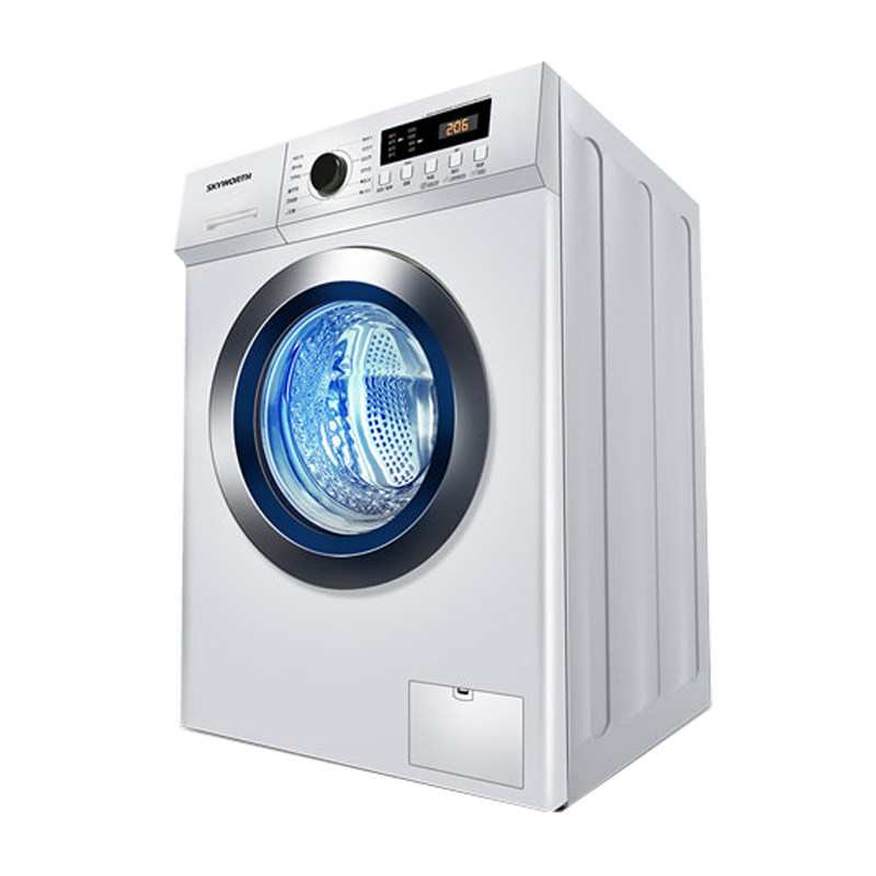 skyworth创维xqg80b09m8公斤kg全自动滚筒洗衣机家用高温洗衣机