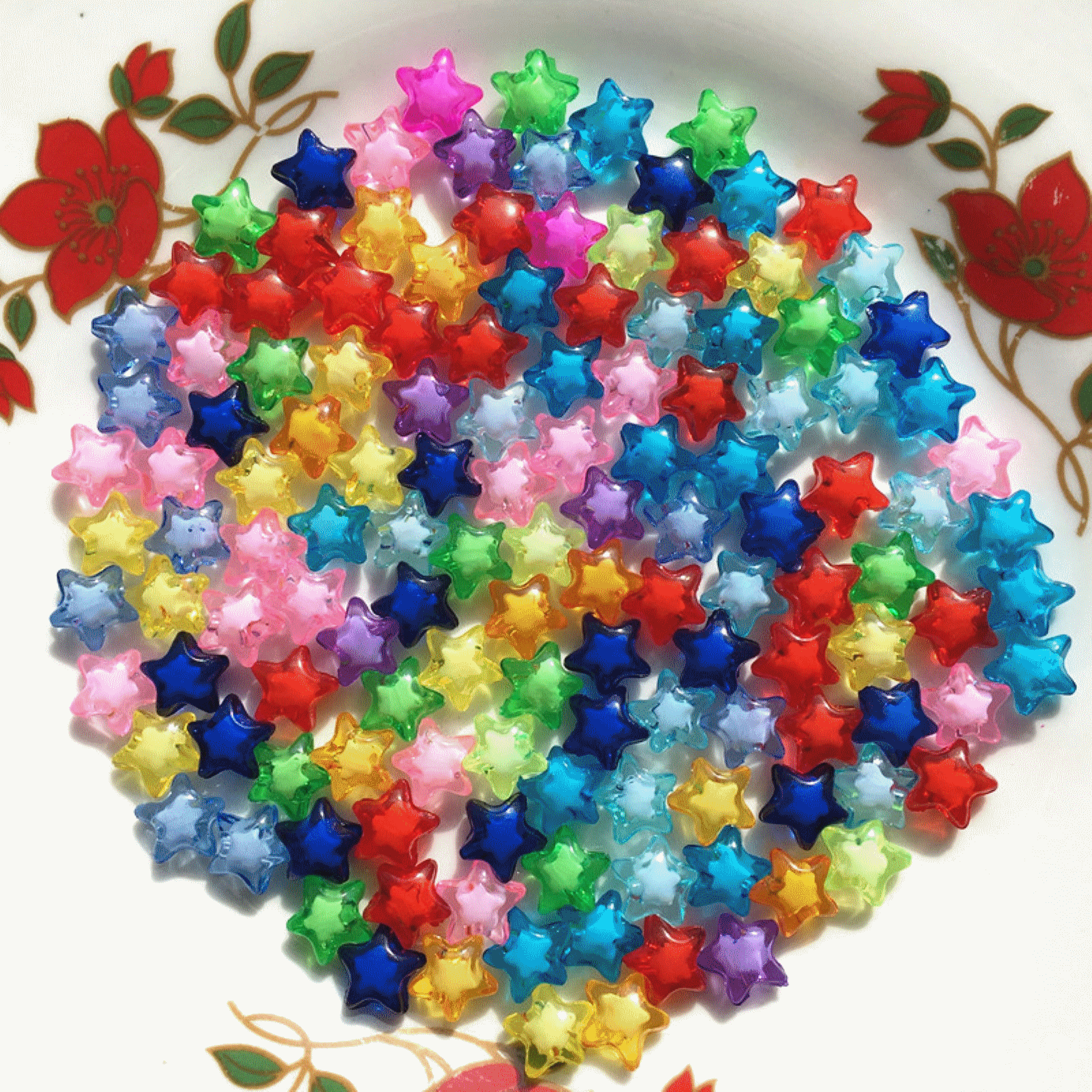 2018儿童彩色五角星串珠玩具手链材料男孩女童婴幼儿串珠