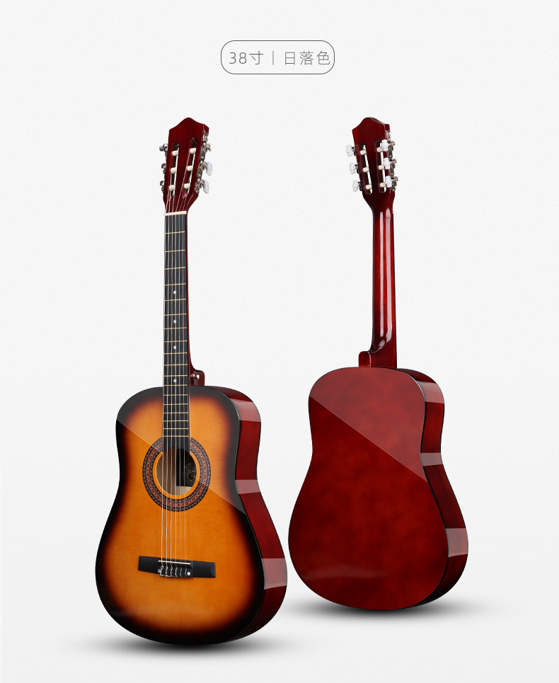 吉他新款古典女生男生入门初学者38寸39寸尼龙吉他-古典吉他