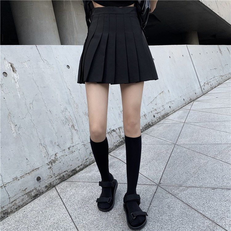 百褶裙jk39cm制服早春新款包臂裙超辣齐臂高腰小短裙a字半身裙夏