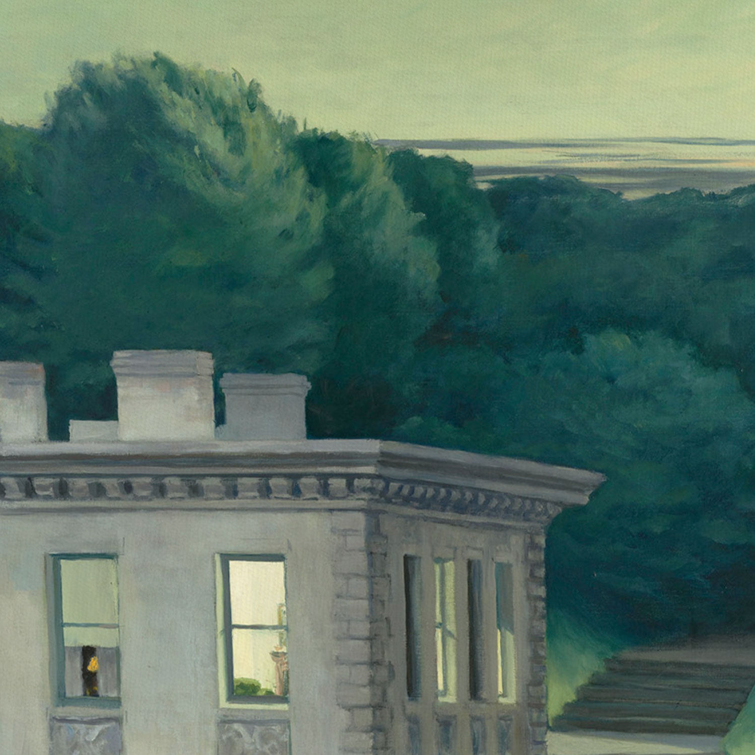 us霍普墙壁过道工作室装饰画艺术横版爱德华house at dusk现代装饰画